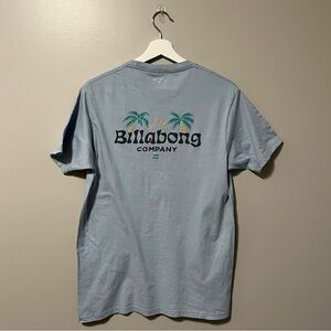 Billabong Regular Fit Palm Tree Cotton Tee Blue